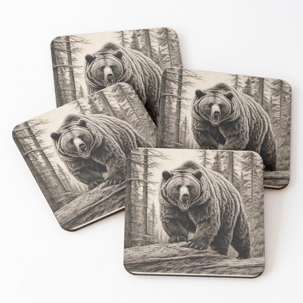 Item preview, "Grizzly Bear" in monochromatic designed and sold by Sovari One Fashions.