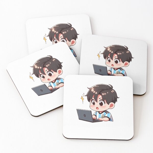 Item preview, Young Argentine Soccer Fan with Computer designed and sold by hortenciaing.