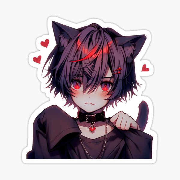 Futuristic anime CatBoy gifts for manga lovers | Sticker