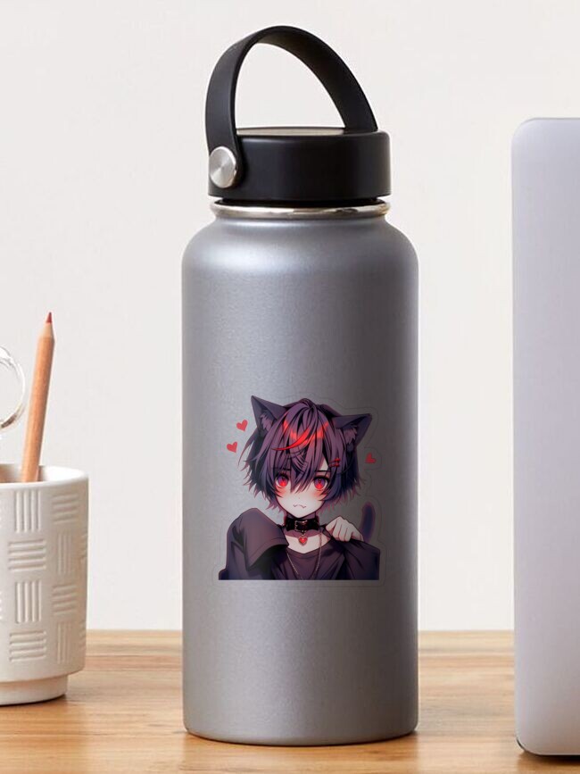 Yandere Cat Boy matte vinyl sticker Goodness youre -  Portugal