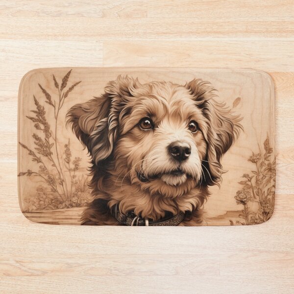 Item preview, Aussiedoodle: The Playful Elegance of Wood (Pyro Pets Art - 055) designed and sold by pyropetsart.