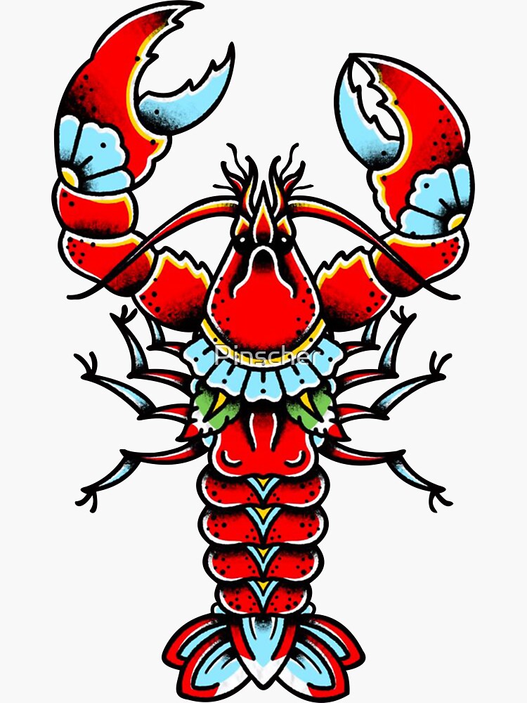 Lobster Tattoo Crawfish Vector Images (39)