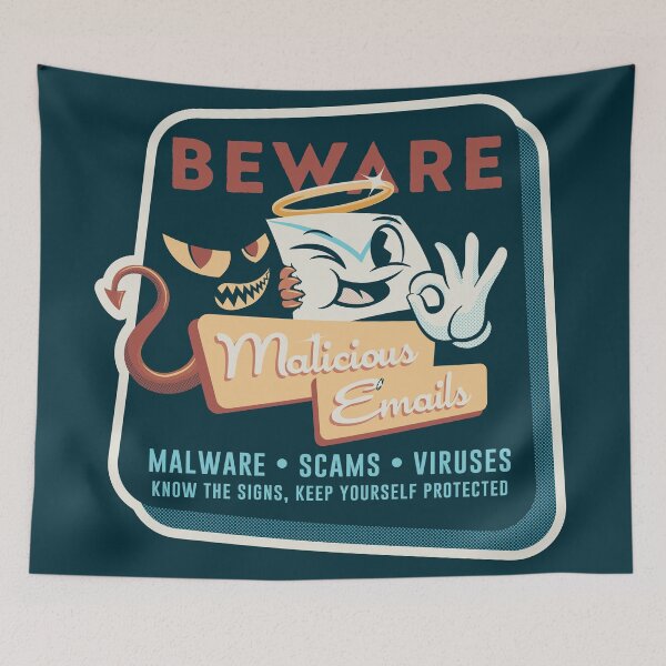 Item preview, Beware Malicious Emails designed and sold by adorabowldesign.