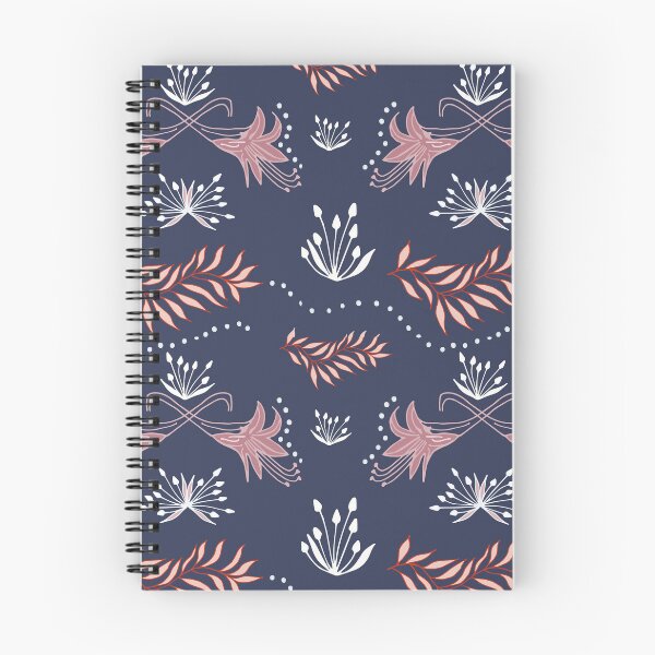 Item preview, Pretty lilies - dark blue pink white designed and sold by SerahO.