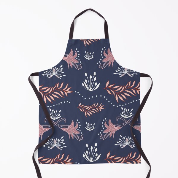 Item preview, Pretty lilies - dark blue pink white designed and sold by SerahO.