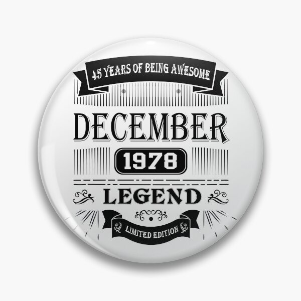 Item preview, Legend Born December 1978 Limited Edition, 45th Birthday Gift 45 years of Being Awesome designed and sold by DjenShop.