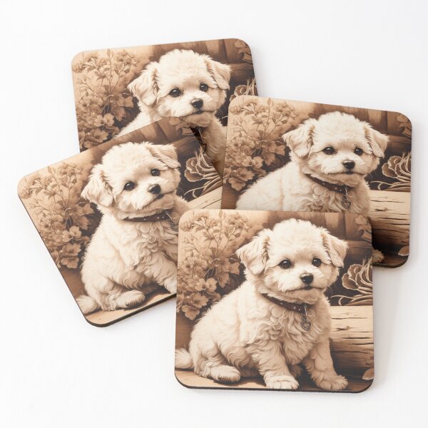 Item preview, Bichon Frise: The Joyful Elegance of Wood (Pyro Pets Art - 058) designed and sold by pyropetsart.