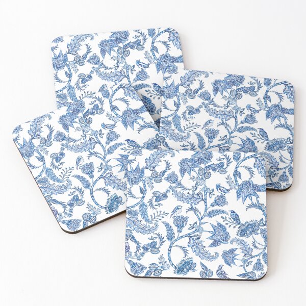 Item preview, Blue Bird Watercolor blue and white batik designed and sold by Yunihadi.