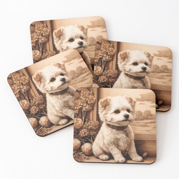 Item preview, Bichon Frise: The Joyful Elegance of Wood (Pyro Pets Art - 060) designed and sold by pyropetsart.