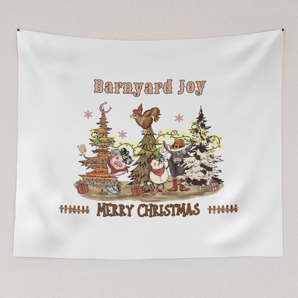 Item preview, Barnyard Joy Farm Christmas Design with Cute Farm Animals designed and sold by CheekyChimpCo.