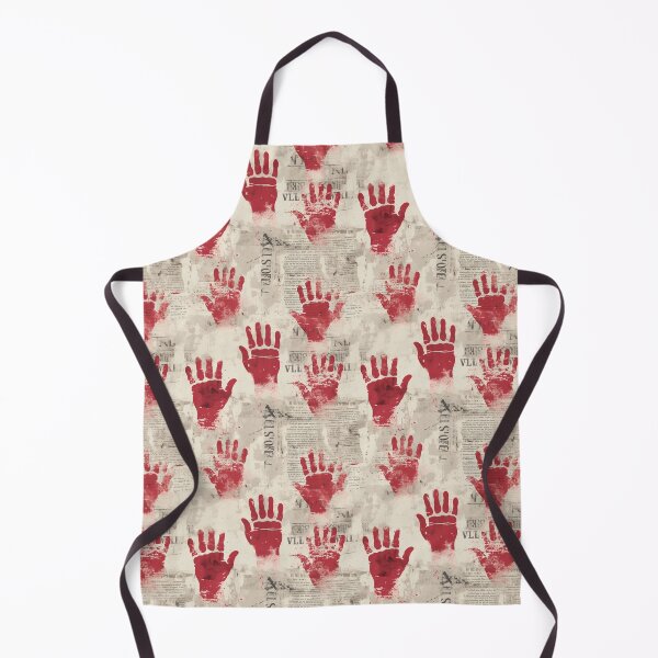 Item preview, True Crime Red Handprints on Newsprint designed and sold by Michele Bergh.