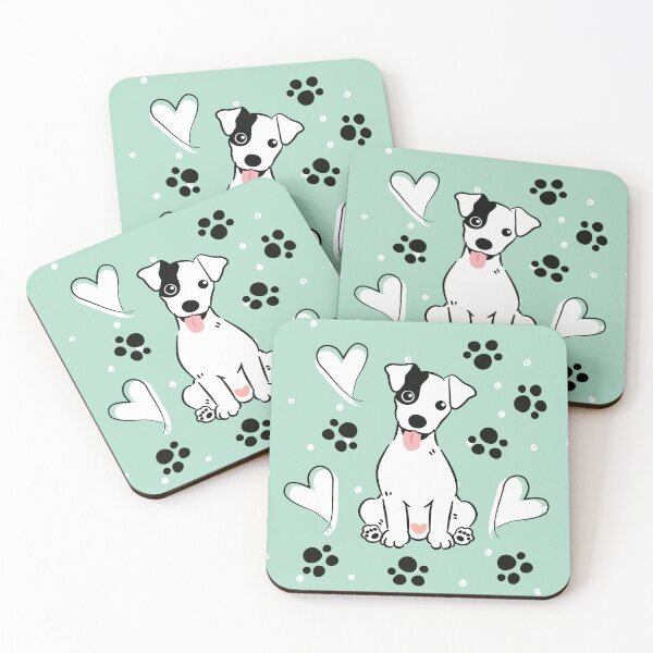 Item preview, Love Smooth Coat Black Jack Russell Terrier 4 designed and sold by Lulupainting.
