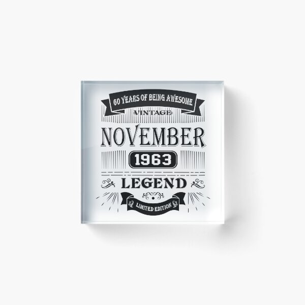 Item preview, Legend Born November 1963 Limited Edition, 60th Birthday Gift 60 years of Being Awesome designed and sold by DjenShop.