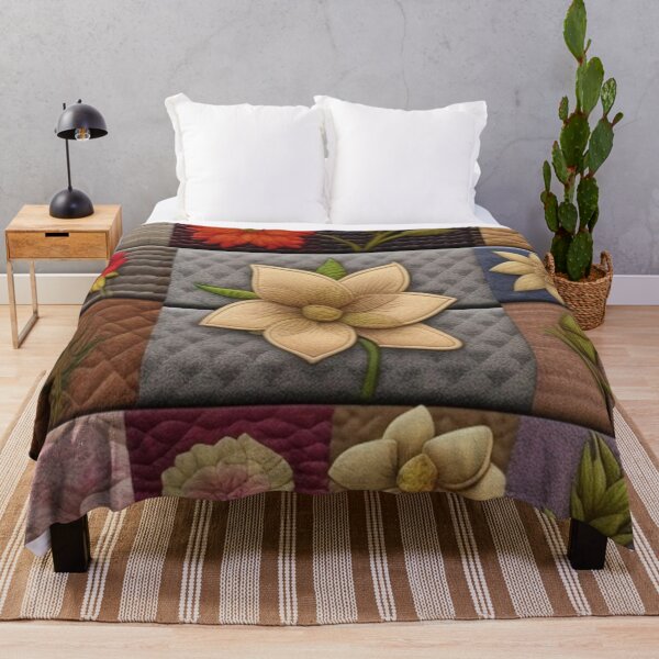 Item preview, Tweed Patchwork floral  designed and sold by Roxburylane.