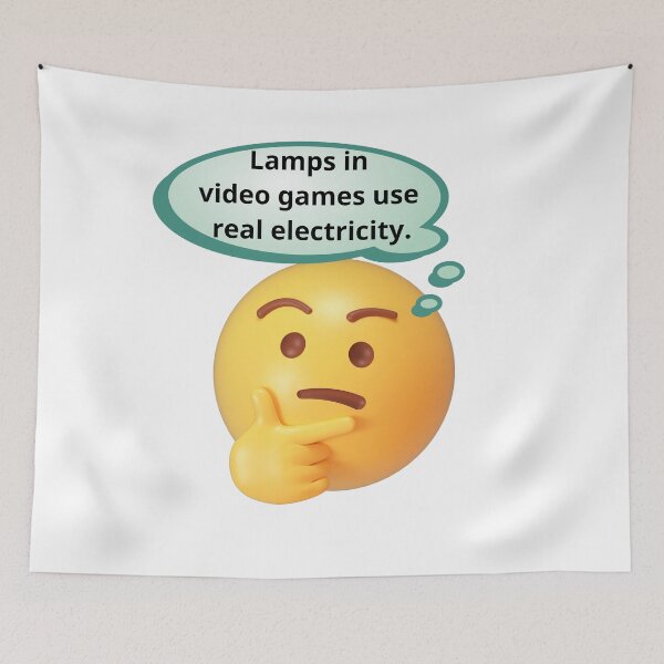 Item preview, Deep Thoughts: Lamps in Video Games use real electricity  designed and sold by AnimeAero.
