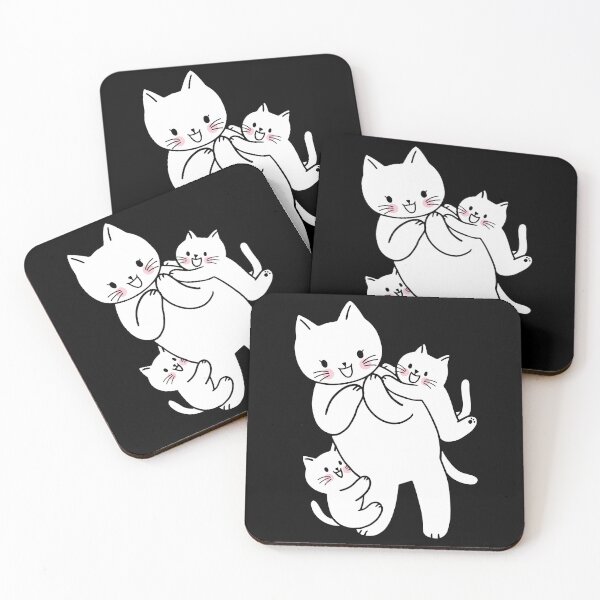 Item preview, cute cat family, cat family playing together, cute cat family designed and sold by GreyStanzione1.