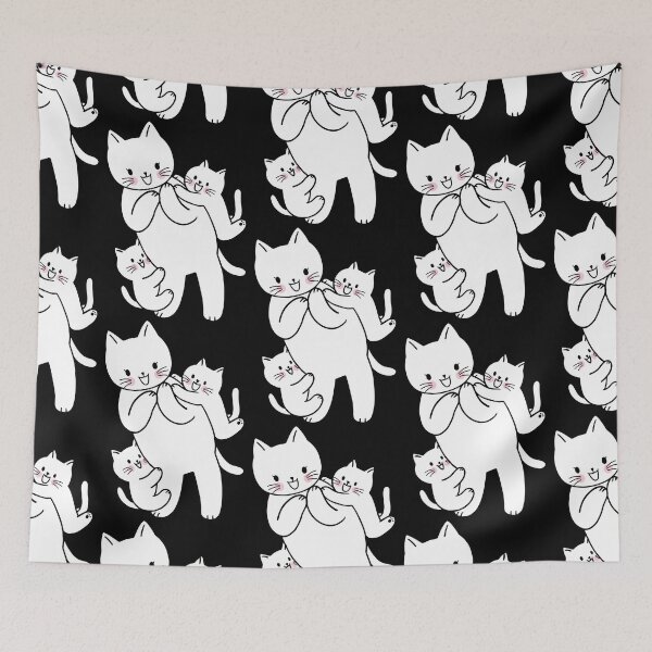 Item preview, cute cat family, cat family playing together, cute cat family designed and sold by GreyStanzione1.