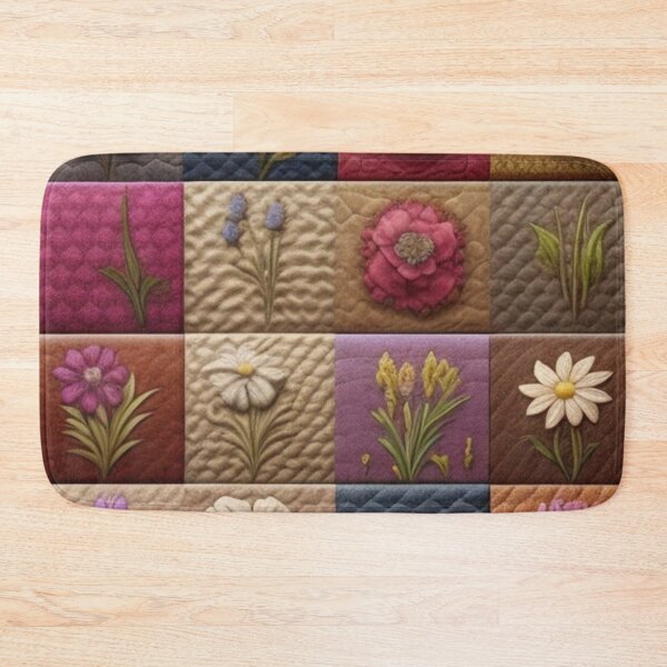 Item preview, Tweed floral Patchwork  designed and sold by Roxburylane.