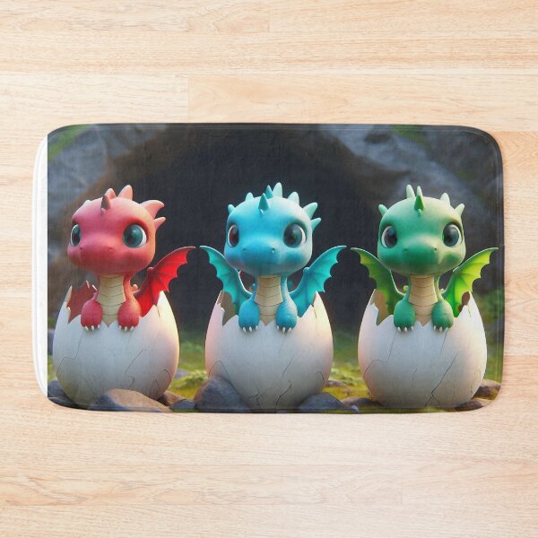 Item preview, Enchanting Trio: Baby Dragons in Crimson, Azure, and Emerald designed and sold by AI-Agent-Zero.