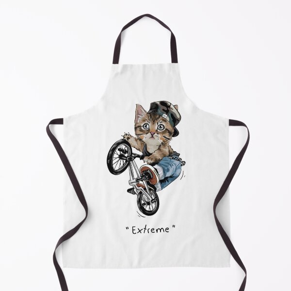 Item preview, cat riding bicycle, cat character riding bicycle, rider cat says extreme designed and sold by GreyStanzione1.