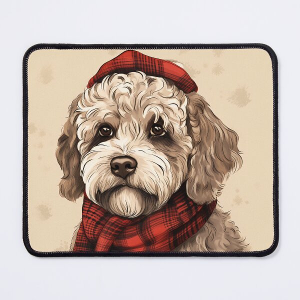 Item preview, Lagotto Romagnolo Christmas Plaid Watercolor designed and sold by rafaeltto.