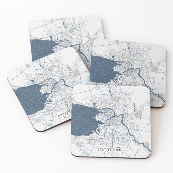 Item preview, Saint Petersburg City Map of Russia - Coastal designed and sold by deMAP.
