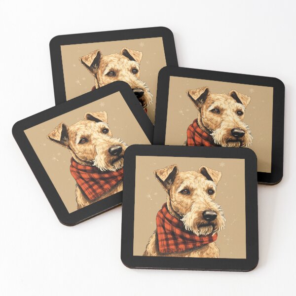 Item preview, Lakeland Terrier Christmas Plaid Watercolor designed and sold by rafaeltto.