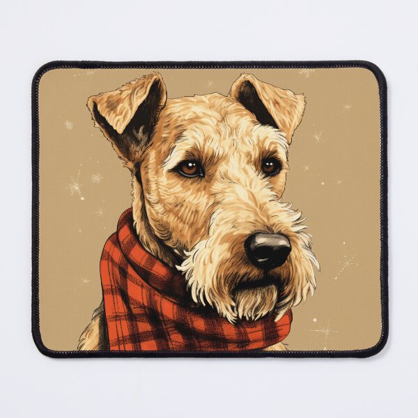 Item preview, Lakeland Terrier Christmas Plaid Watercolor designed and sold by rafaeltto.