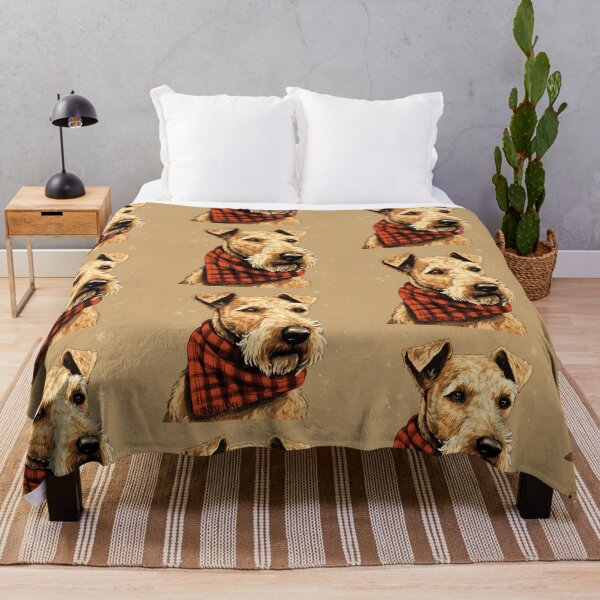 Item preview, Lakeland Terrier Christmas Plaid Watercolor designed and sold by rafaeltto.