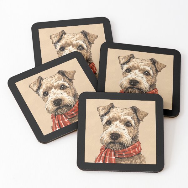 Item preview, Lakeland Terrier Christmas Plaid Watercolor designed and sold by rafaeltto.