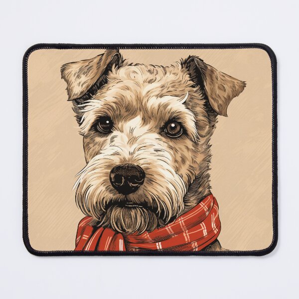 Item preview, Lakeland Terrier Christmas Plaid Watercolor designed and sold by rafaeltto.