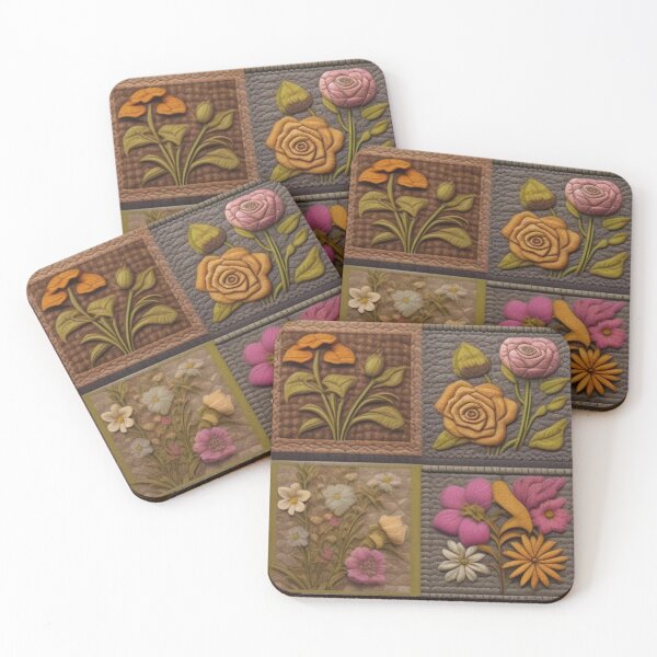 Item preview, Vintage Tweed floral Patchwork  designed and sold by Roxburylane.