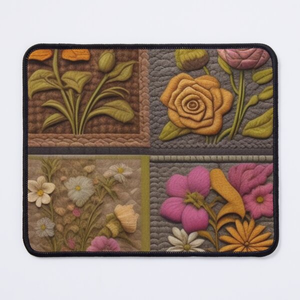Item preview, Vintage Tweed floral Patchwork designed and sold by Roxburylane.