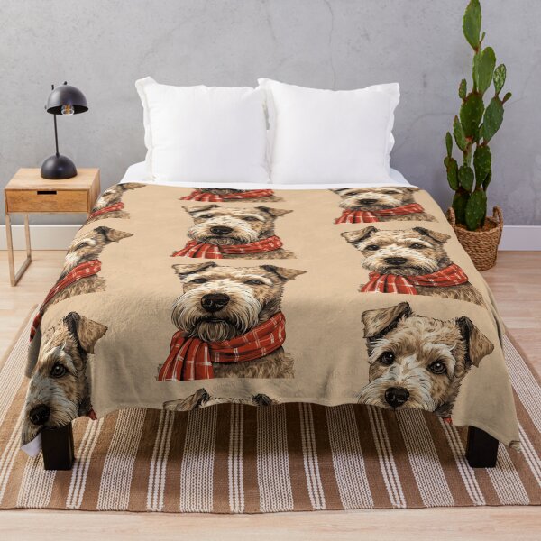 Item preview, Lakeland Terrier Christmas Plaid Watercolor designed and sold by rafaeltto.