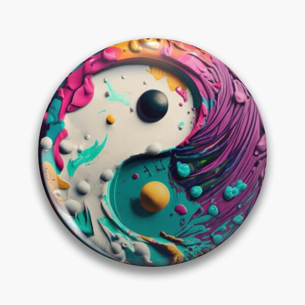 Item preview, Abstract YinYang Symbol Colorful PaintSplash Art designed and sold by Lisa Pearlman.