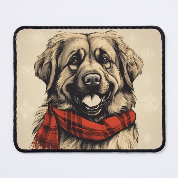 Item preview, Leonberger Christmas Plaid Watercolor designed and sold by rafaeltto.