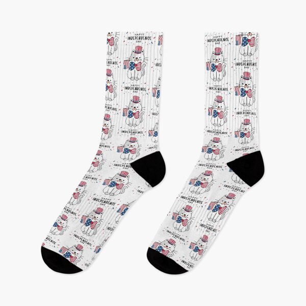 Item preview, cute cat happy independence day, cute cat welcomes independence day, cute cat on 4th July designed and sold by GreyStanzione1.