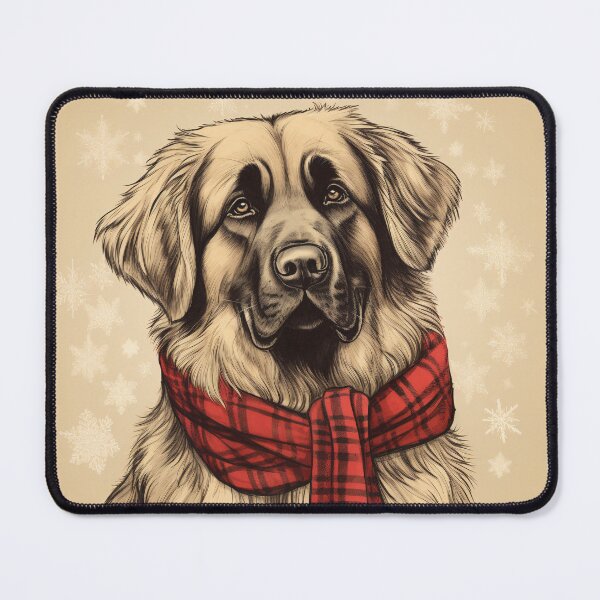 Item preview, Leonberger Christmas Plaid Watercolor designed and sold by rafaeltto.