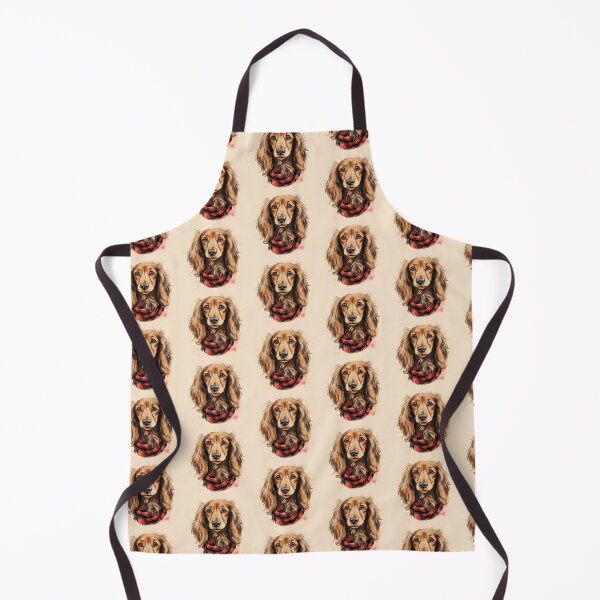 Item preview, Long Haired Dachshund Christmas Plaid Watercolor designed and sold by rafaeltto.