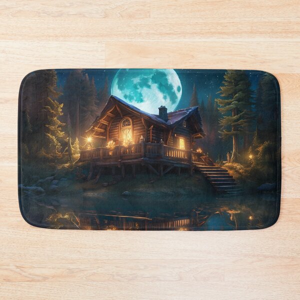Item preview, Moon Lit Cabin on the Lake designed and sold by BansheeTales.
