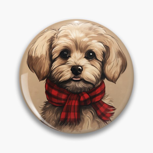 Item preview, Maltipoo Christmas Plaid Watercolor designed and sold by rafaeltto.