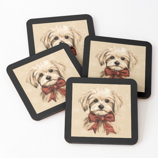 Item preview, Maltipoo Christmas Plaid Watercolor designed and sold by rafaeltto.