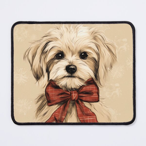 Item preview, Maltipoo Christmas Plaid Watercolor designed and sold by rafaeltto.