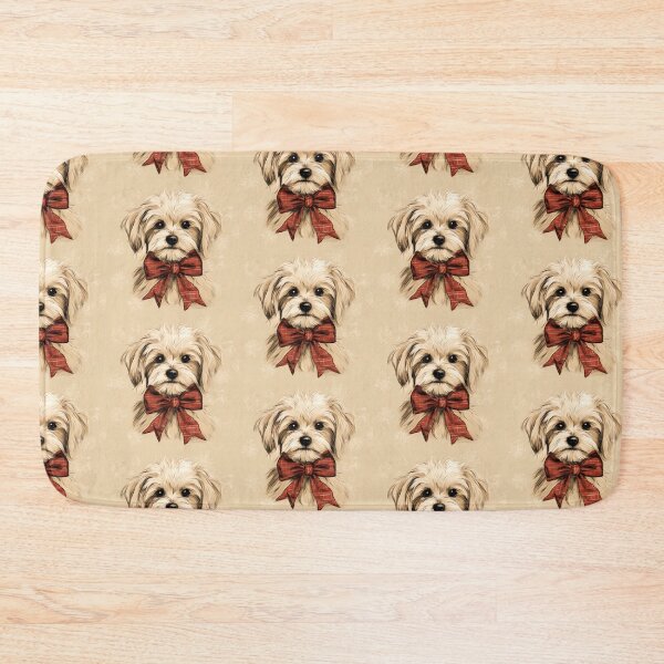 Item preview, Maltipoo Christmas Plaid Watercolor designed and sold by rafaeltto.