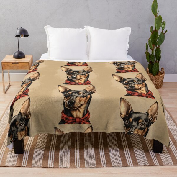 Item preview, Manchester Terrier Christmas Plaid Watercolor designed and sold by rafaeltto.