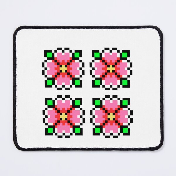 Item preview, Heart-shaped flowers pixel art designed and sold by Pixel-Delights.