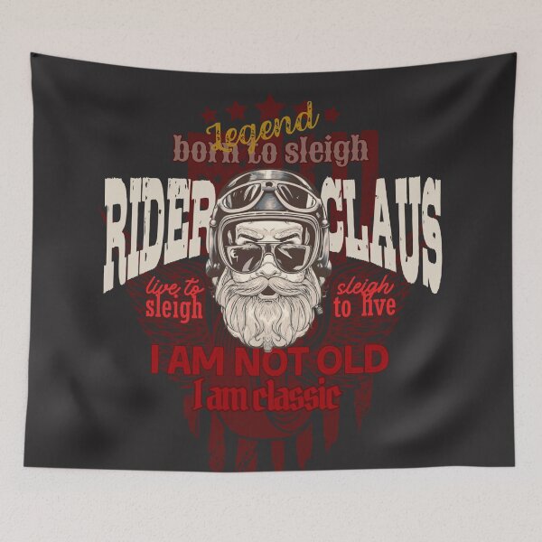 Item preview, Santa Claus loves classic motorcycle. designed and sold by VieBelieve.