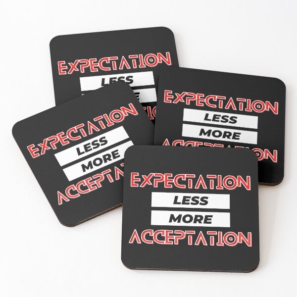 Item preview, less expectation more acceptation Classic, Unique tee design designed and sold by Rizteeshop.