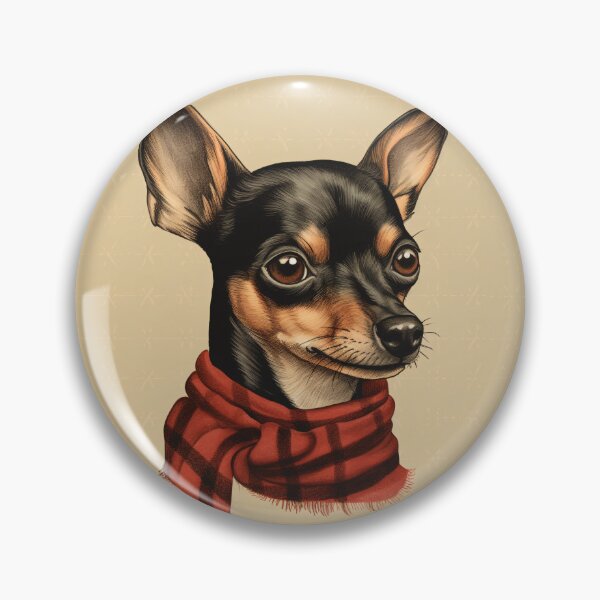 Item preview, Miniature Pinscher Christmas Plaid Watercolor designed and sold by rafaeltto.