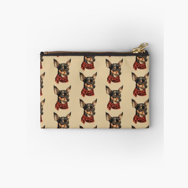 Item preview, Miniature Pinscher Christmas Plaid Watercolor designed and sold by rafaeltto.